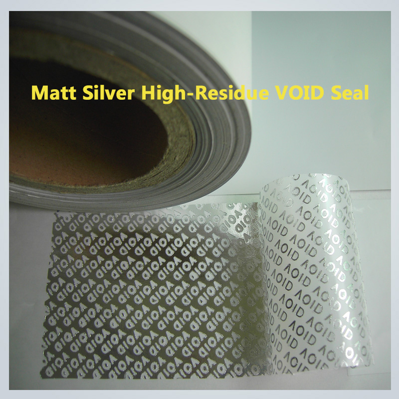 Glossy Silver Low-Residue Void Sticker